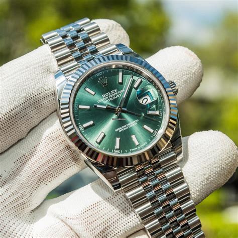 stainless rolex watches|rolex 41mm date just mint dial.